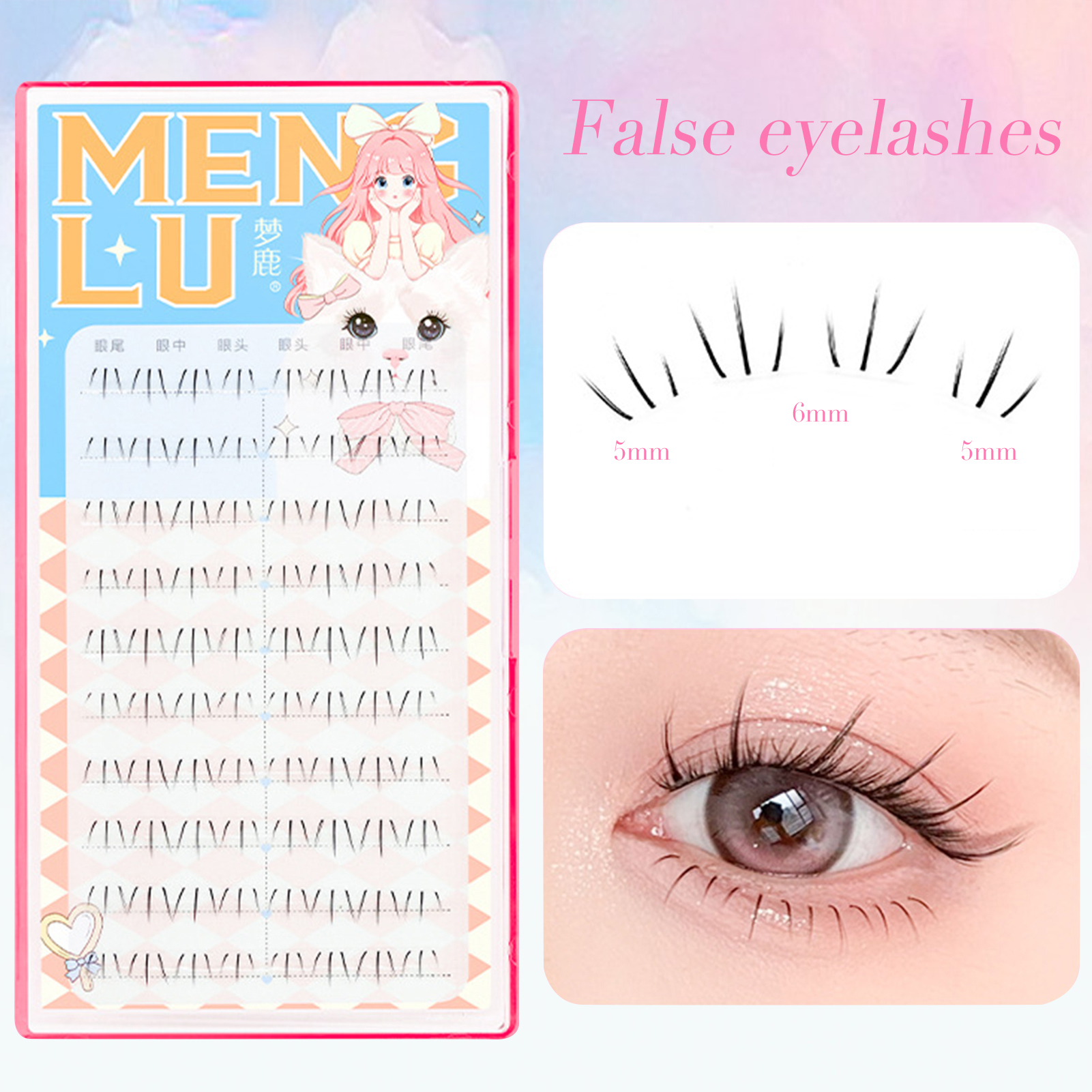 Eyelash Extension Japan - 80pcs/set Segmented Lower Eyelashes False Eyelashes