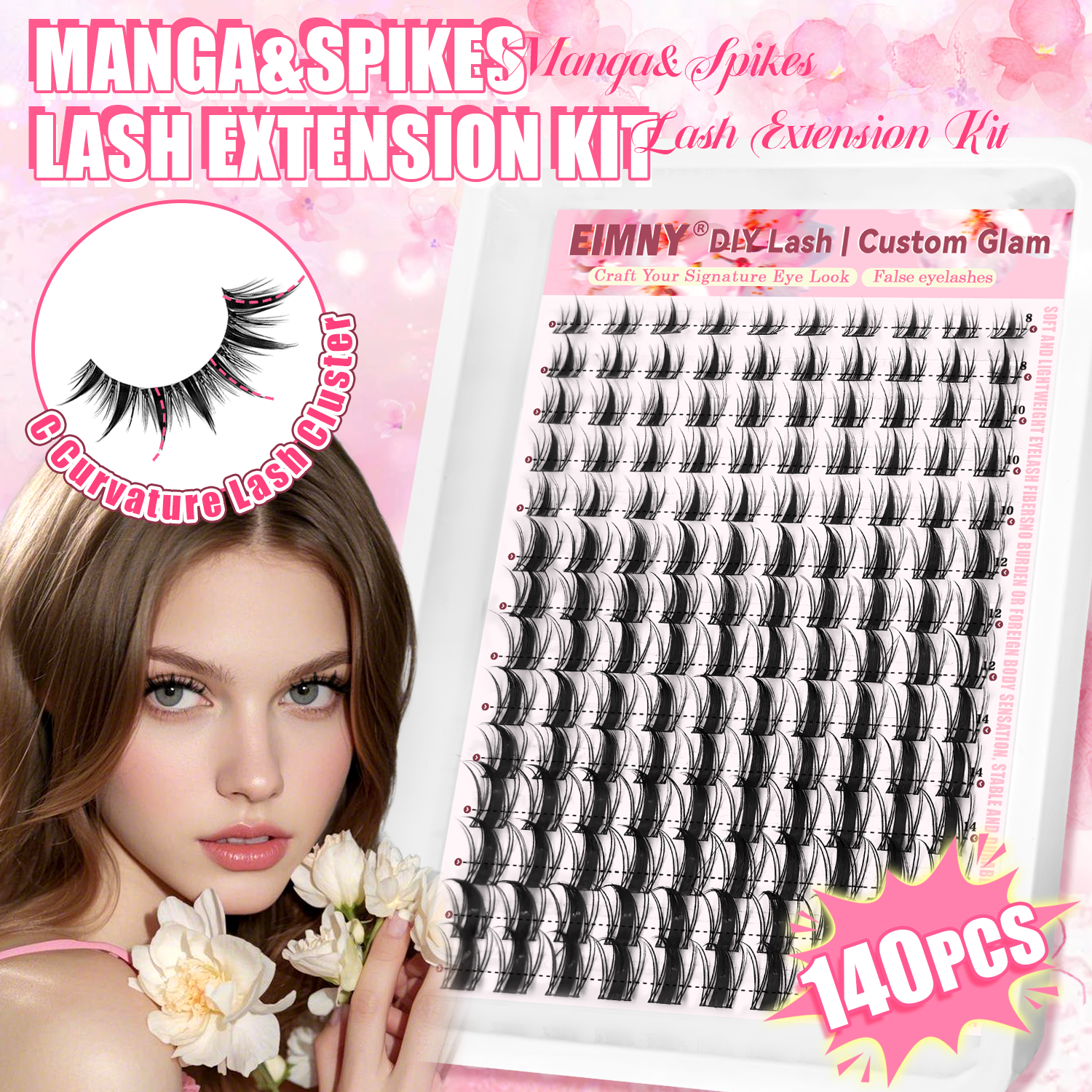 Eyelash Extension Wet Look - Fairy Eyelash Clusters Kit, Natural Look