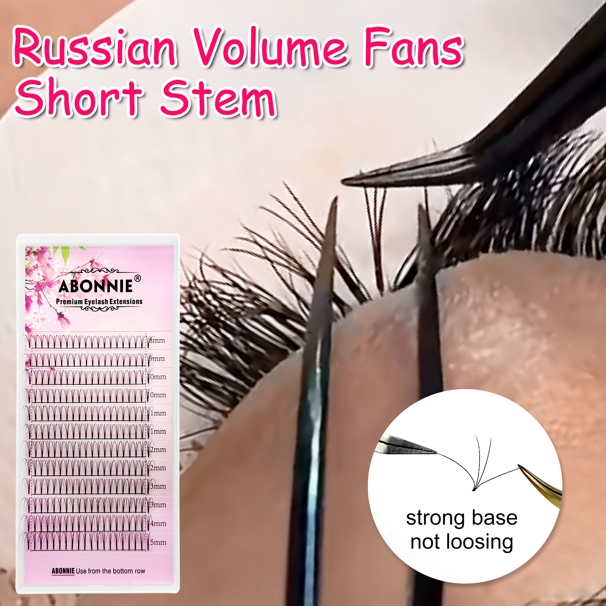 Eyelash Extension Japan - Short Base Fan Ruassian Volume Fans