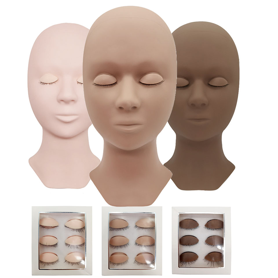 Eyelash Extension Course - Silicone Head Training Mannequin With Removable