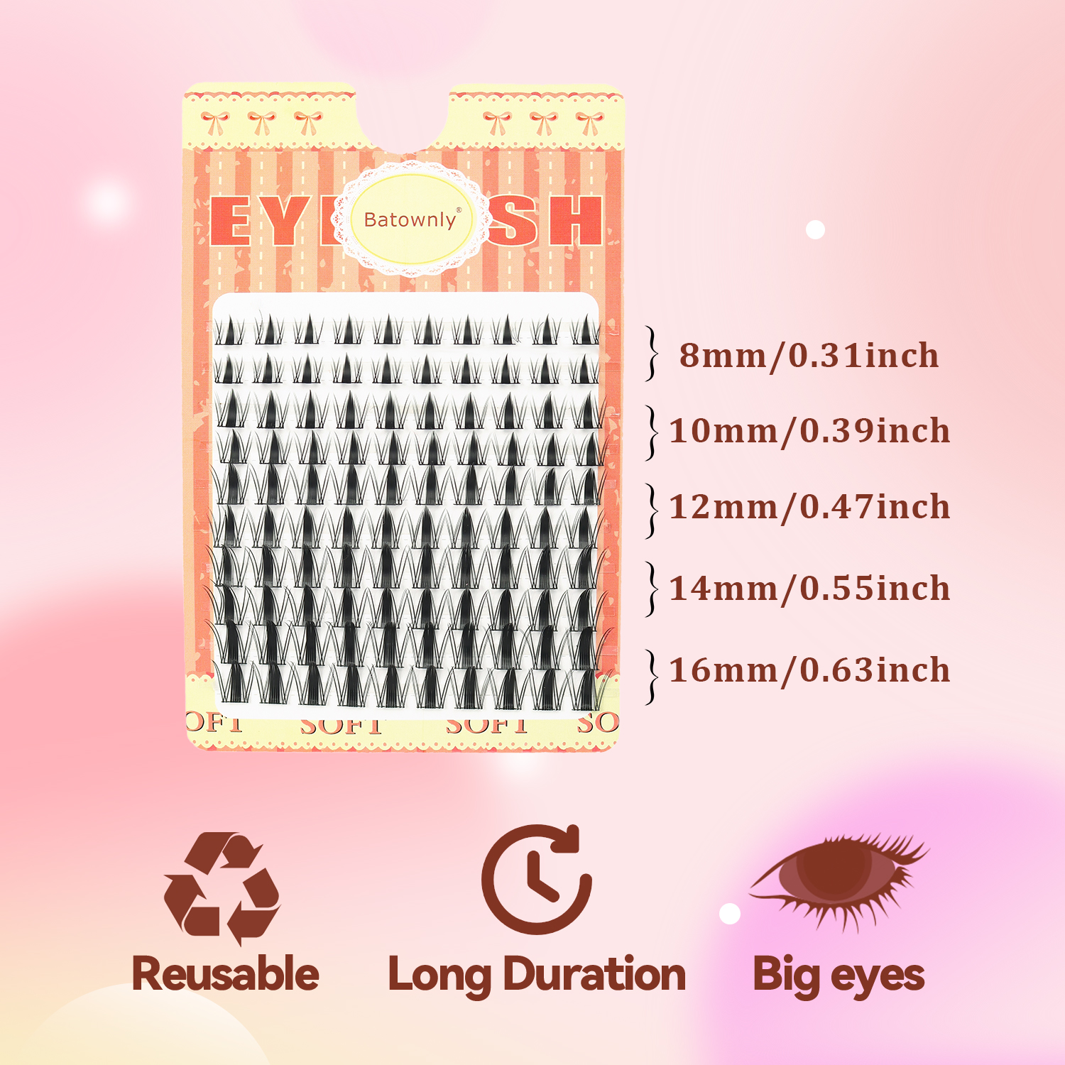 100 Clusters of Fairy Eyelashe - Eyelash Extension Anime Style recension och pris