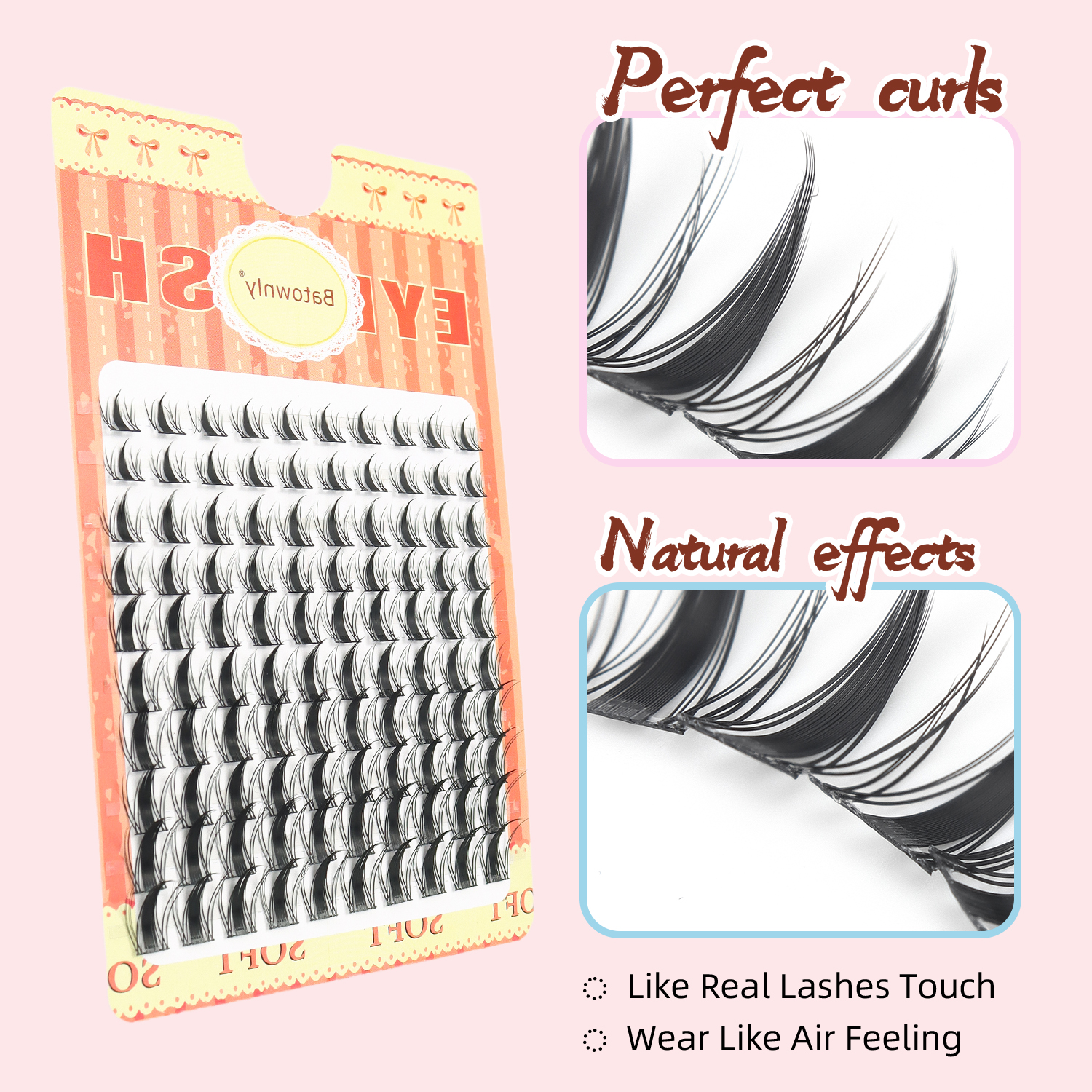 100 Clusters of Fairy Eyelashe - Eyelash Extension Anime Style recension och pris