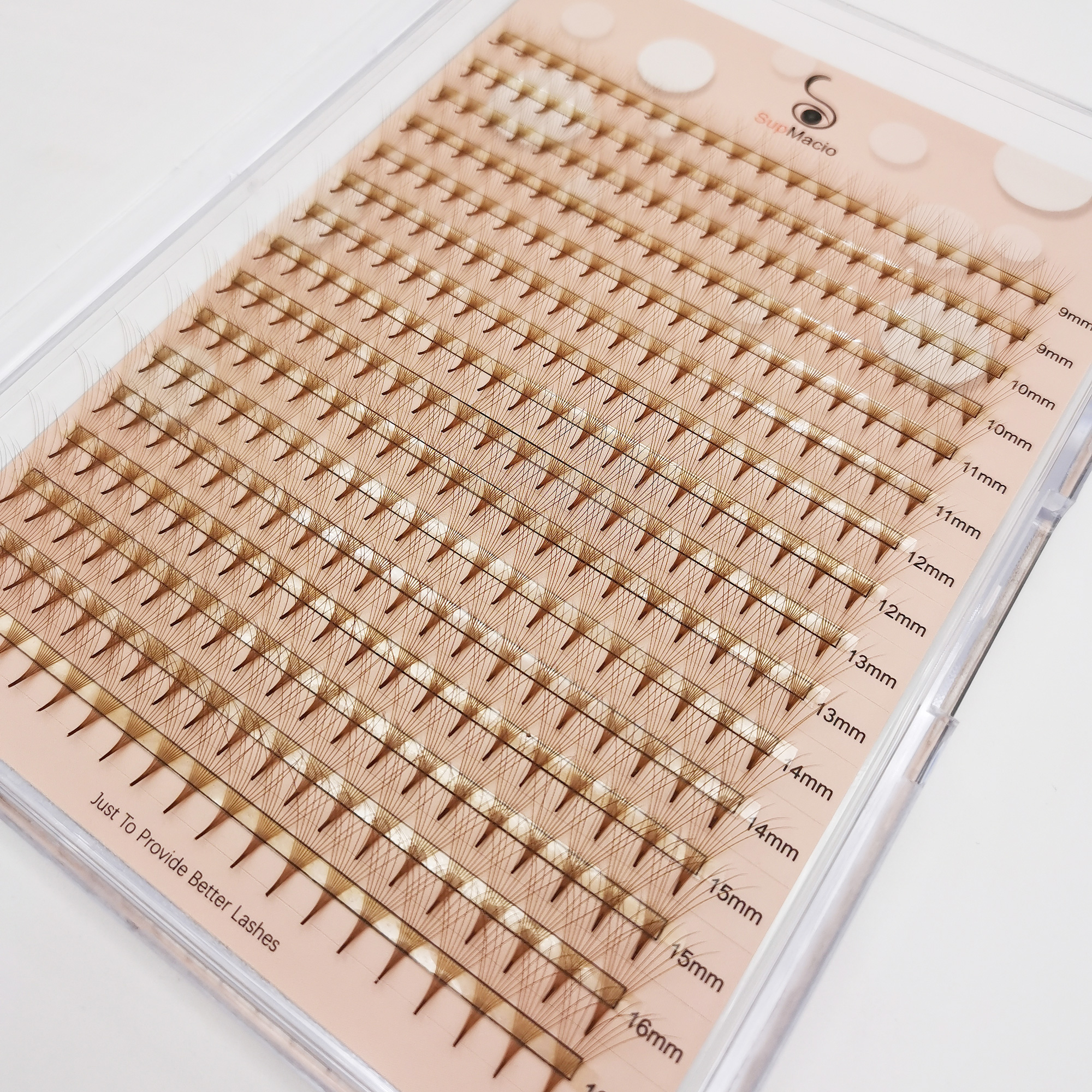 SupMacio Brown Premade fans Ey - Eyelash Extension Japan recension och pris