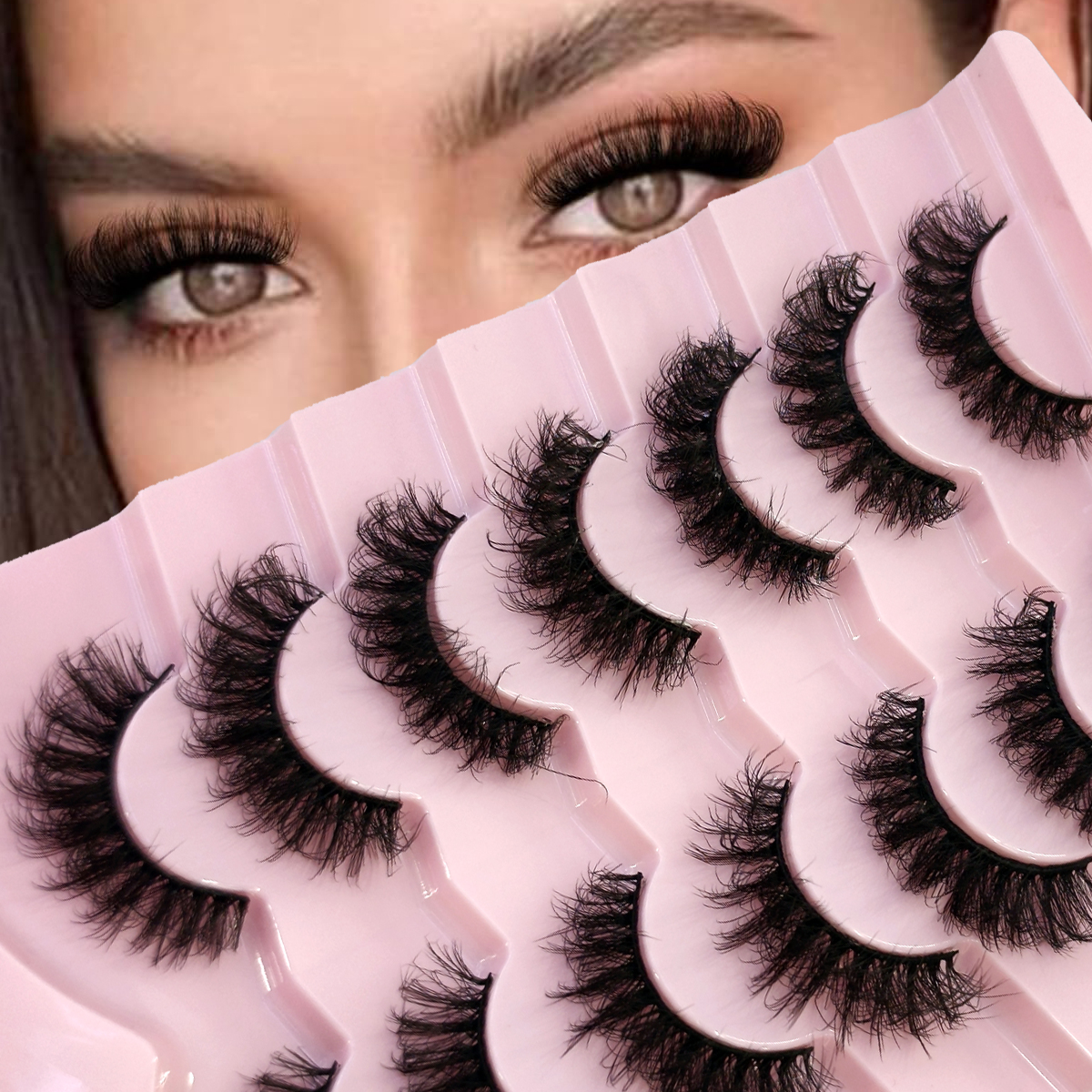 HBZGTLAD Fluffy Wispy Lashes N - Eyelash Extension Cat Eye Wispy recension och pris