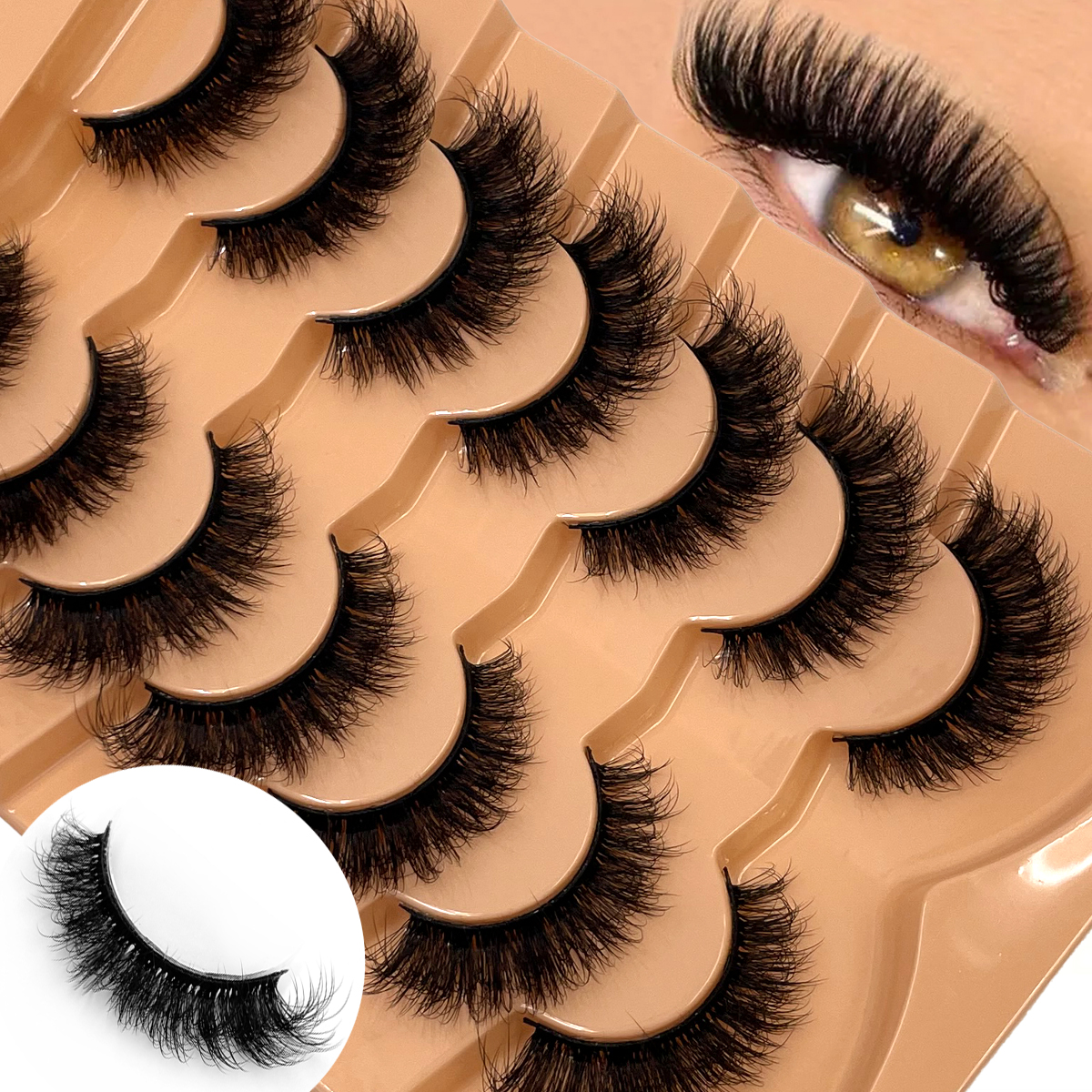 HBZGTLAD Fluffy Wispy Lashes N - Eyelash Extension Cat Eye Wispy recension och pris