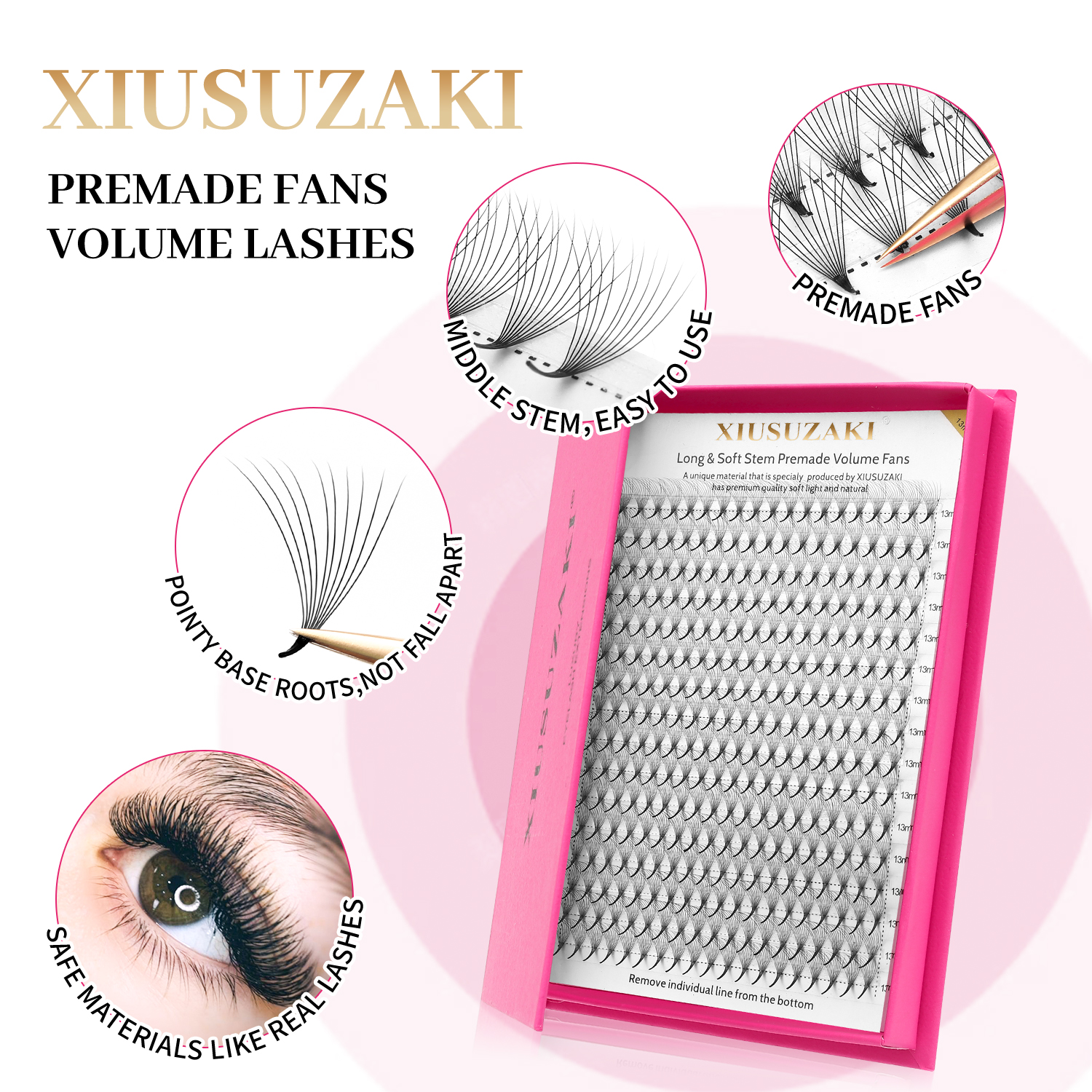 XIUSUZAKI 16Lines Premade Volu - Eyelash Extension Review recension och pris