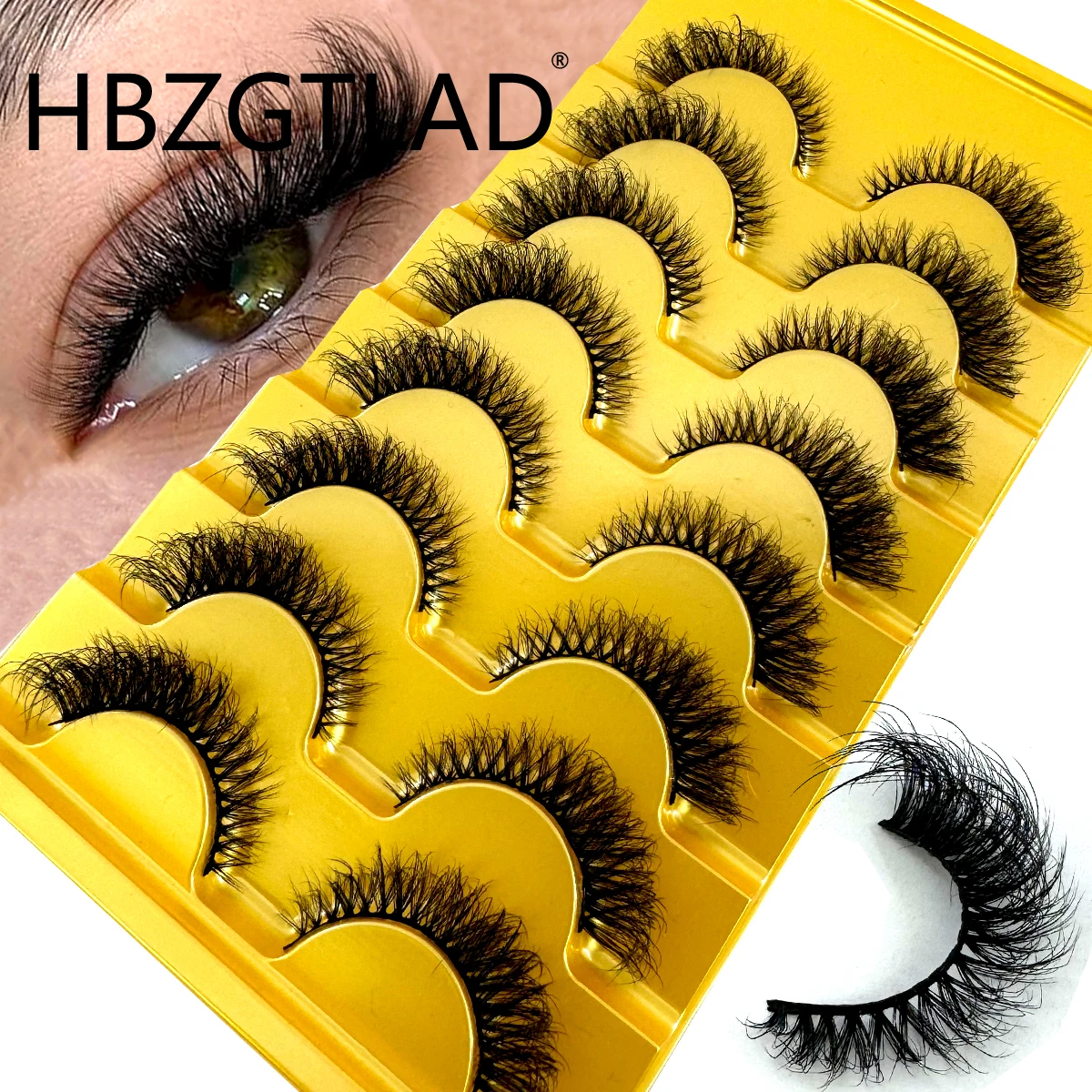 HBZGTLAD New 8 pairs of cat ey - Eyelash Extension Cat Eye Wispy recension och pris