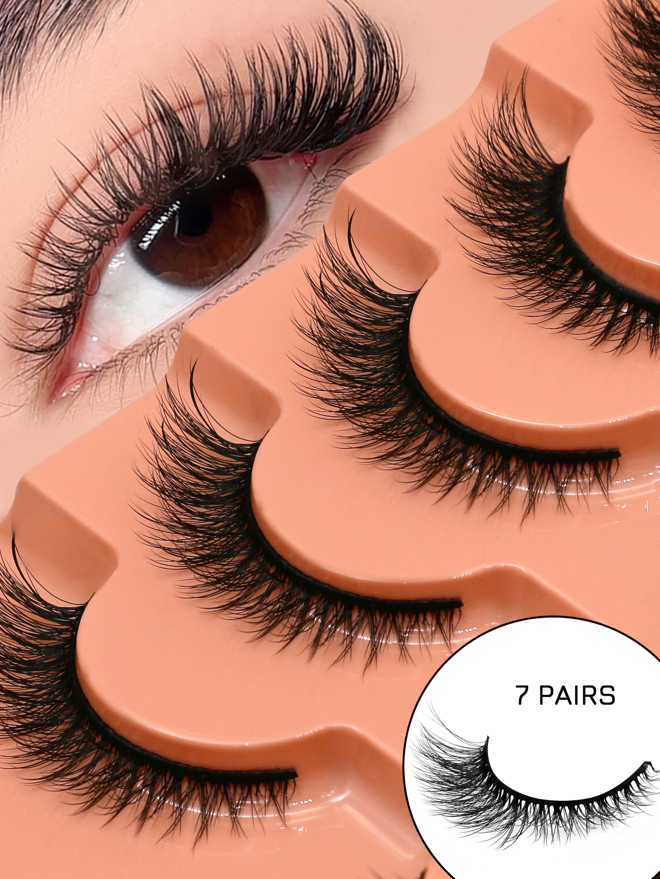 VELTRINAY Mink Lashes Fluffy 3 - Eyelash Extension Cat Eye Wispy recension och pris