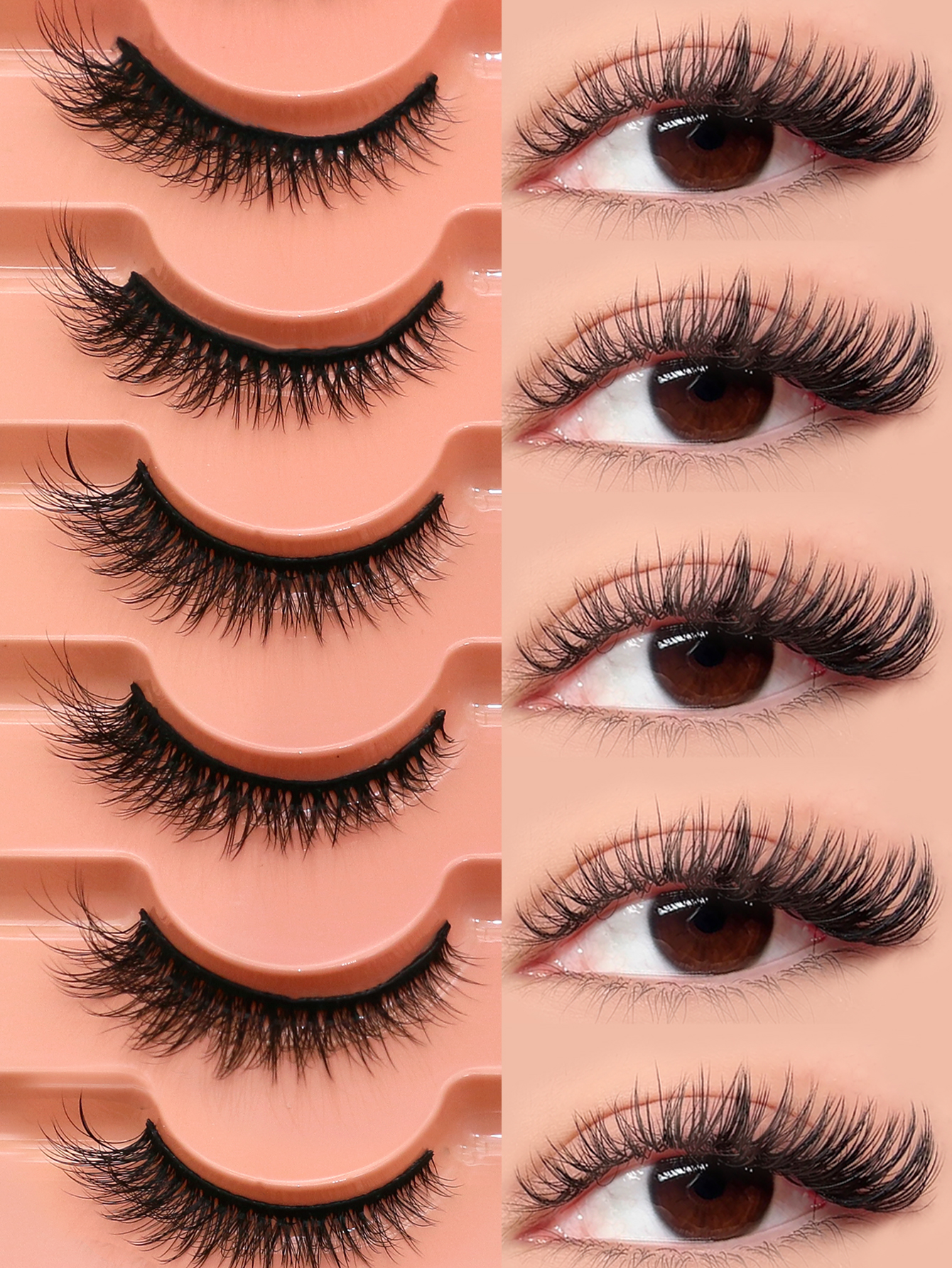 VELTRINAY Mink Lashes Fluffy 3 - Eyelash Extension Cat Eye Wispy recension och pris