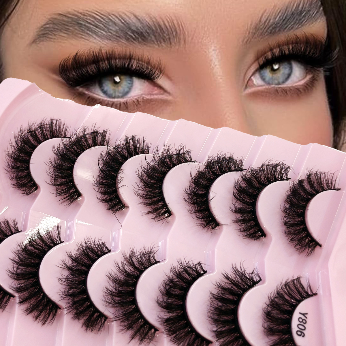 HBZGTLAD Fluffy Wispy Lashes N - Eyelash Extension Cat Eye Wispy recension och pris