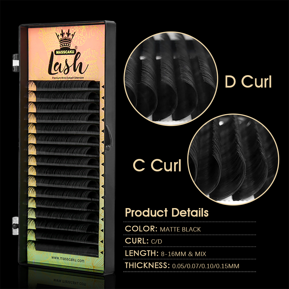 16 Lines MASSCAKU C D Curl Wat - Eyelash Extension Review recension och pris