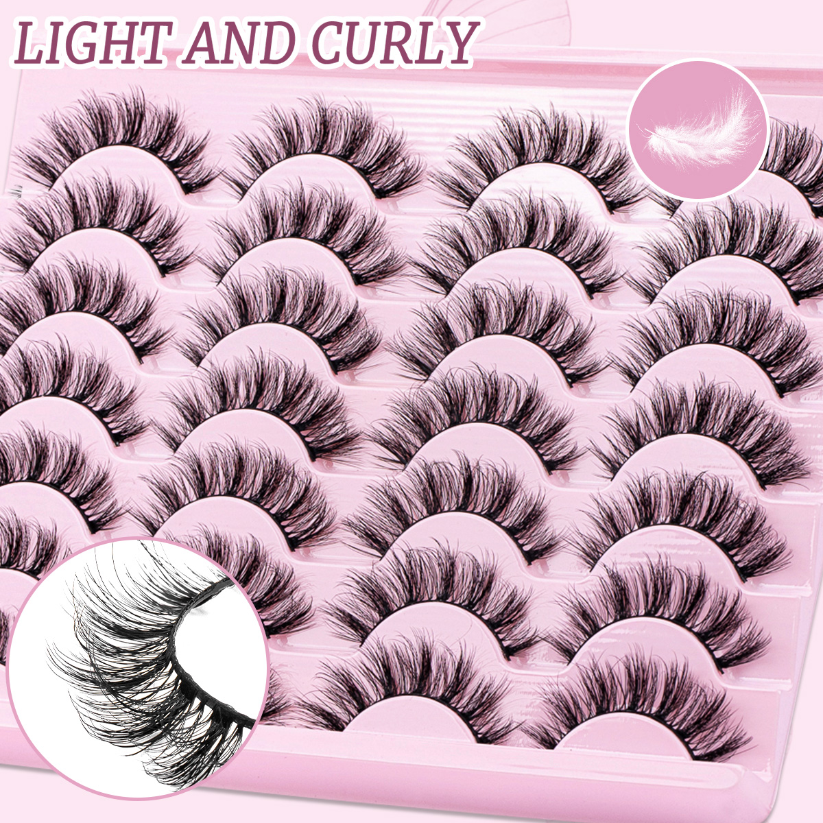 Cat Eye Lashes Faux Mink Eyela - Eyelash Extension Cat Eye Wispy recension och pris