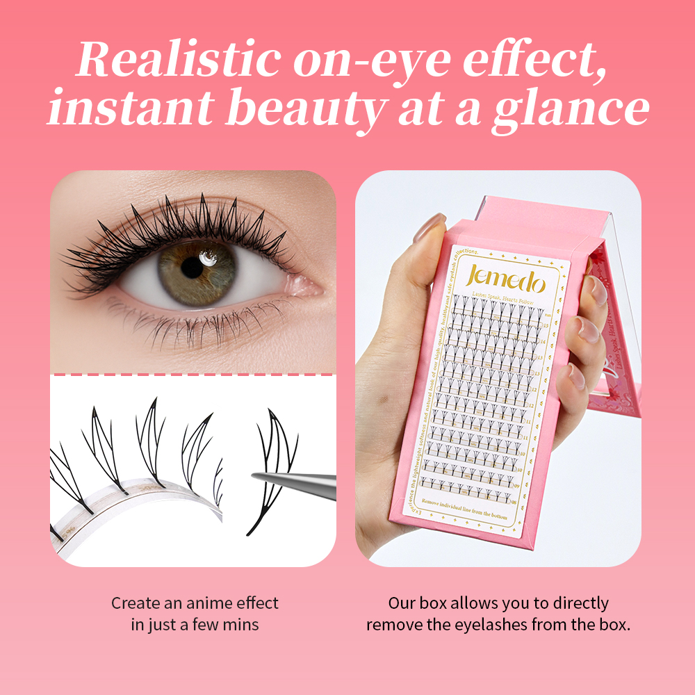 JEMEDO Comic Eyelashes Narrow  - Eyelash Extension Anime Style recension och pris