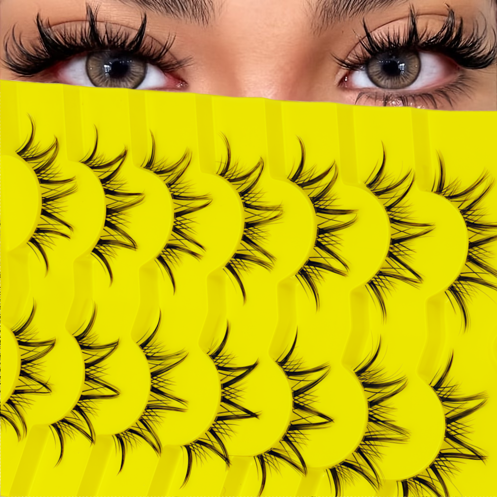7 Pairs of False Eyelashes wit - Eyelash Extension Anime Style recension och pris