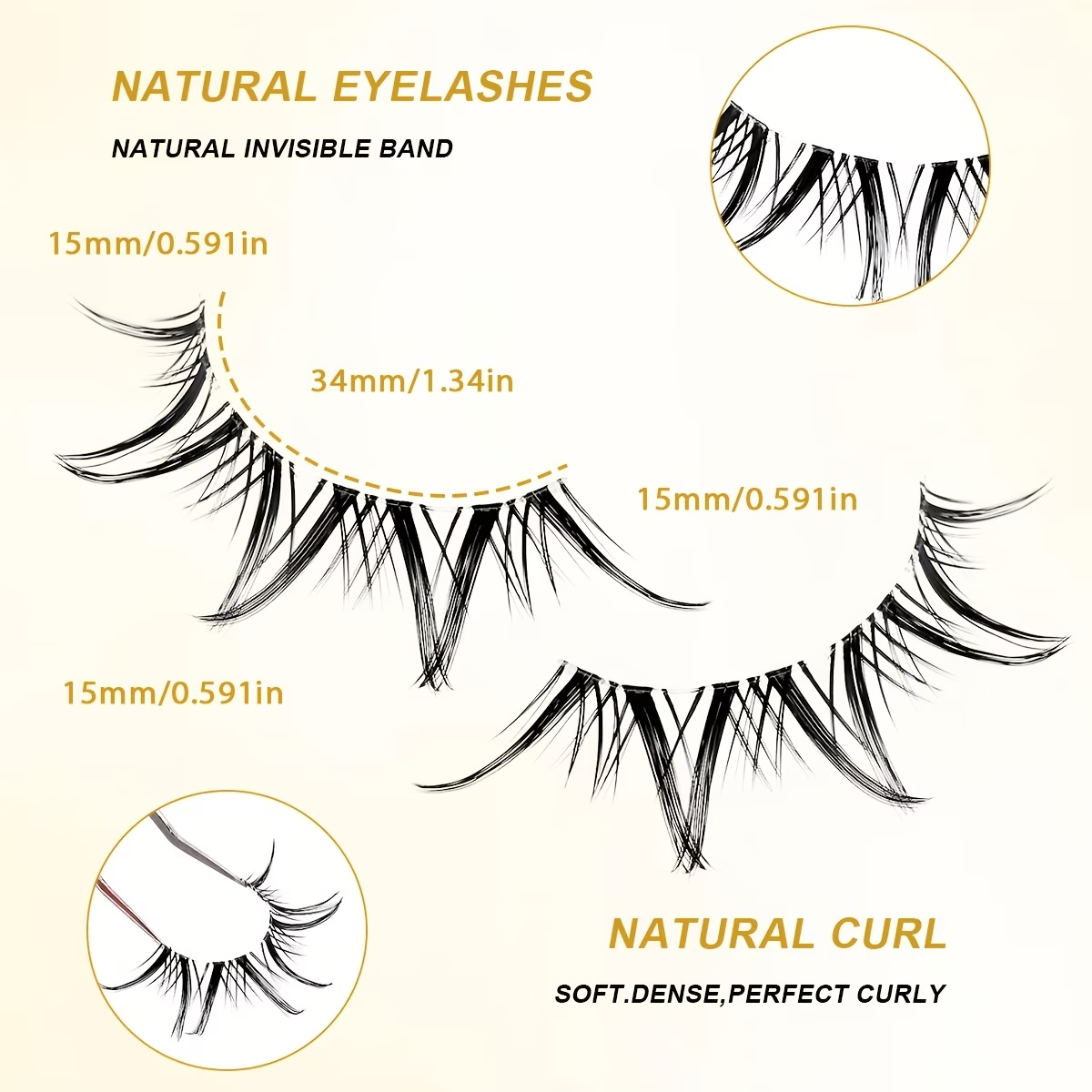 7 Pairs of False Eyelashes wit - Eyelash Extension Anime Style recension och pris