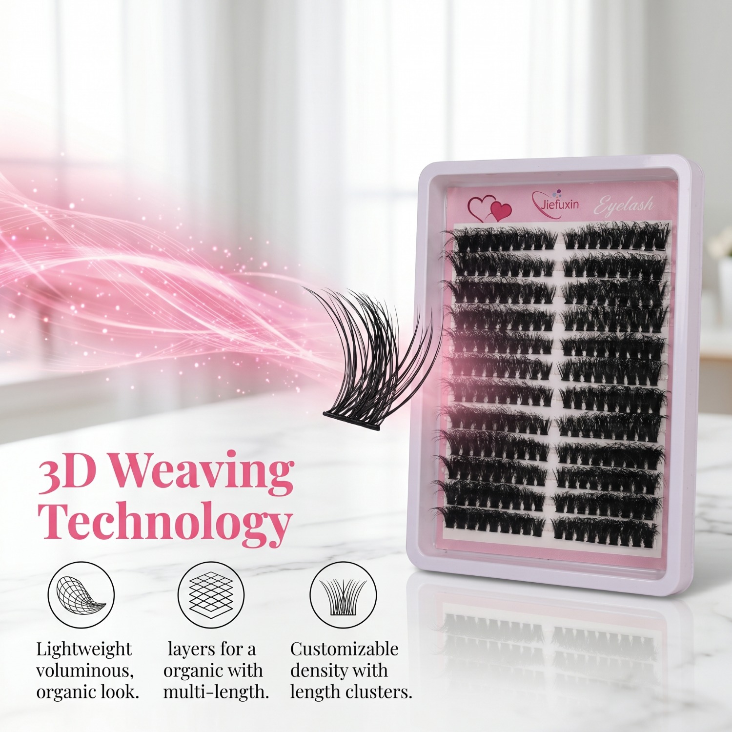 Fluffy Volume Cluster Lashes C - Eyelash Extension Cat Eye Wispy recension och pris