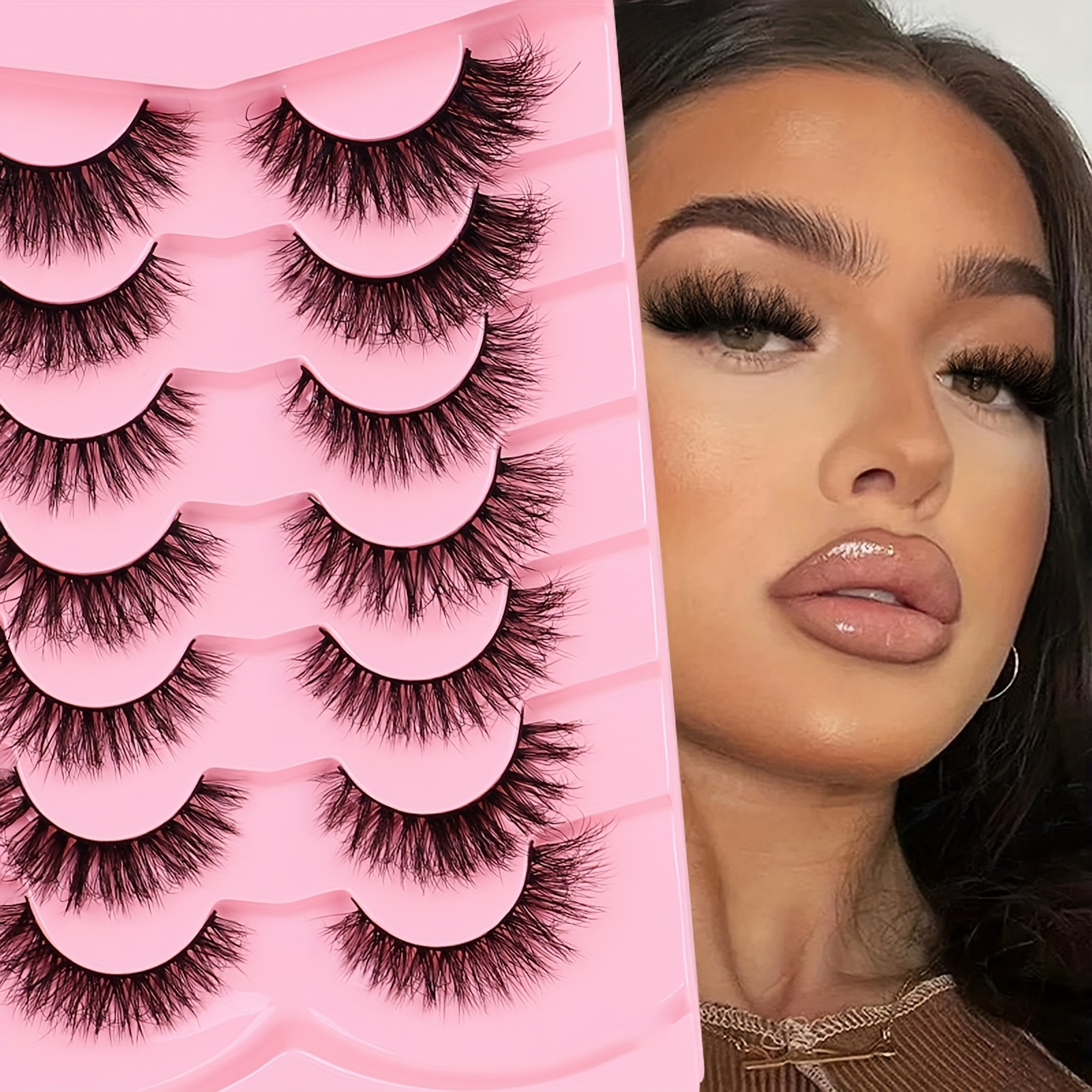 Mink Lashes Natural Look False - Eyelash Extension Cat Eye Wispy recension och pris