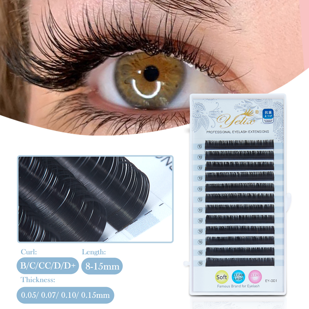 Yelix Shiny Silk Lashes Premiu - Eyelash Extension Natural Classic recension och pris