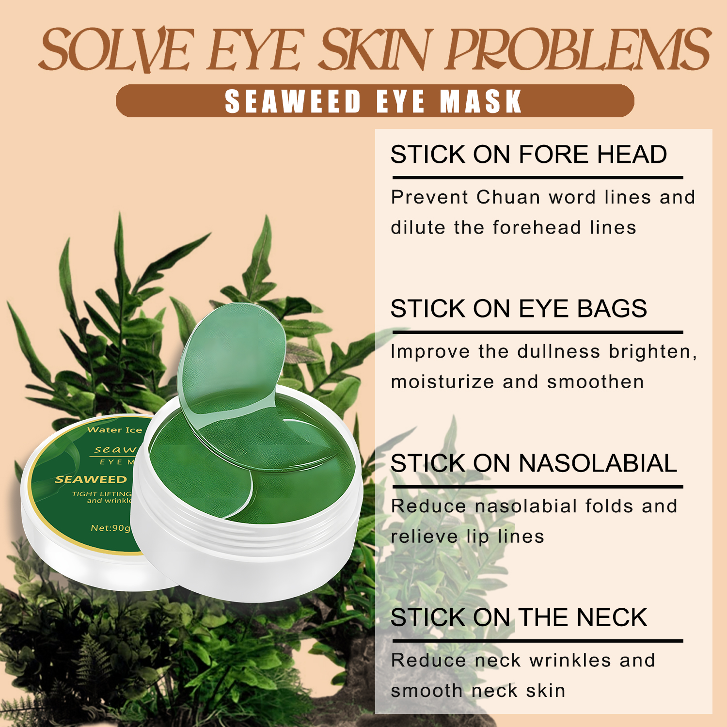 60pcs seaweed hyaluronic acid  - Eye Pad Collagen recension och pris