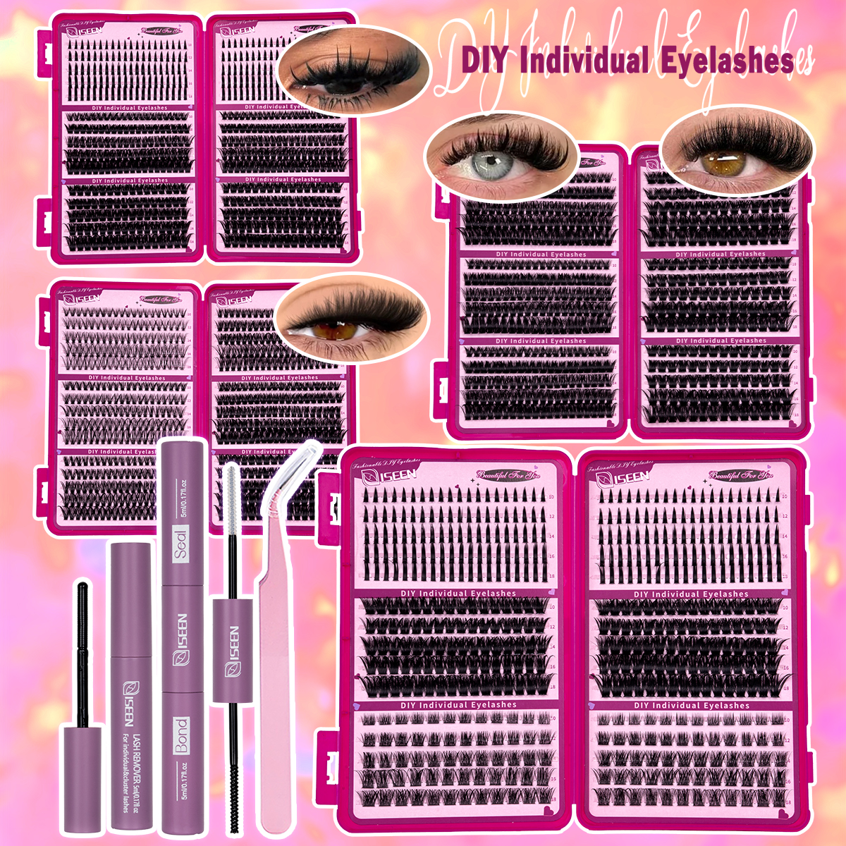 DIY Lashes Cluster Kit Large C - Faux Mink Lash recension och pris