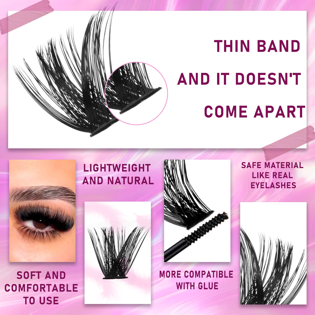 DIY Lashes Cluster Kit Large C - Faux Mink Lash recension och pris
