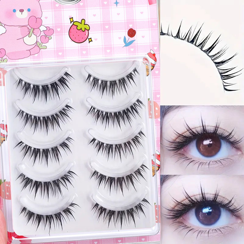 5 pairs of wet comic eyelashes - Eyelash Extension Japan recension och pris