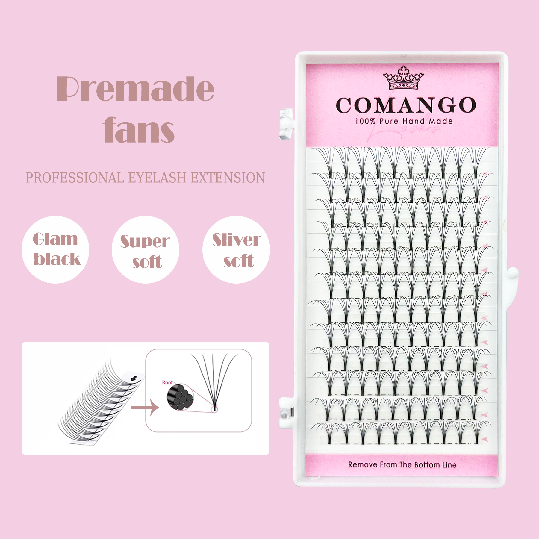 Premade Fans Lashes  |0.07/0.1 - Lash Fan Volume recension och pris