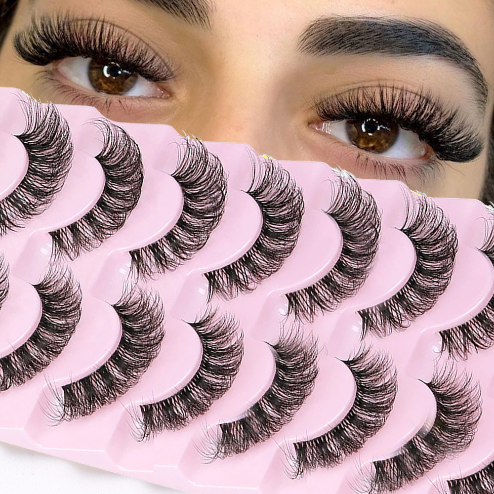 10 Pairs False Eyelashes 6D Su - Eyelash Extension Cat Eye Wispy recension och pris