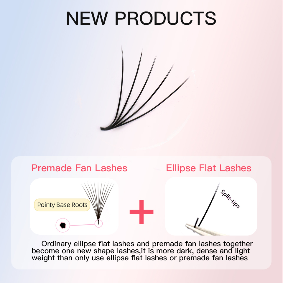 Flat Premade Fans Thin Root Ey - Eyelash Extension Japan recension och pris