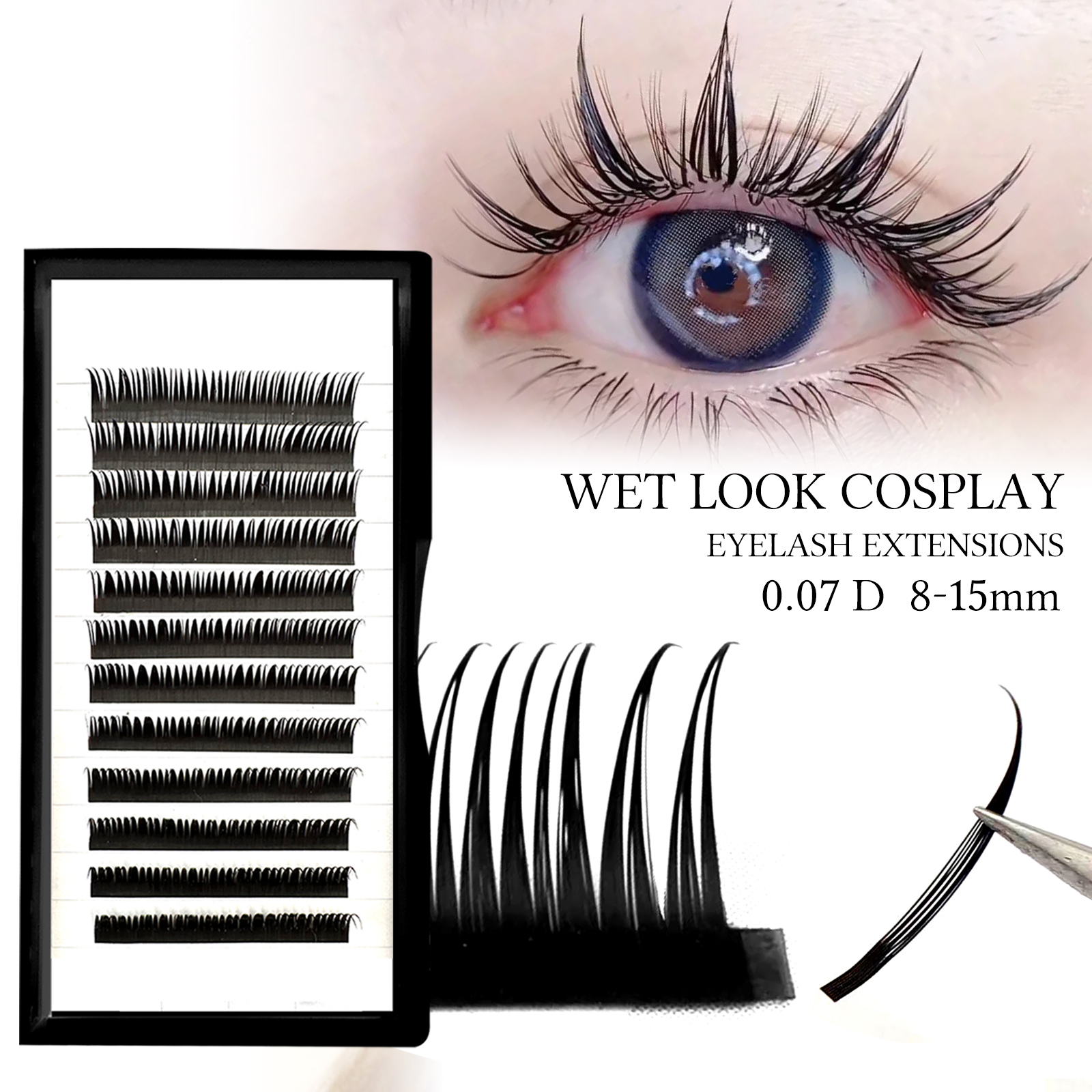 Wet look Cosplay Eyelash Exten - Eyelash Extension Wet Look recension och pris