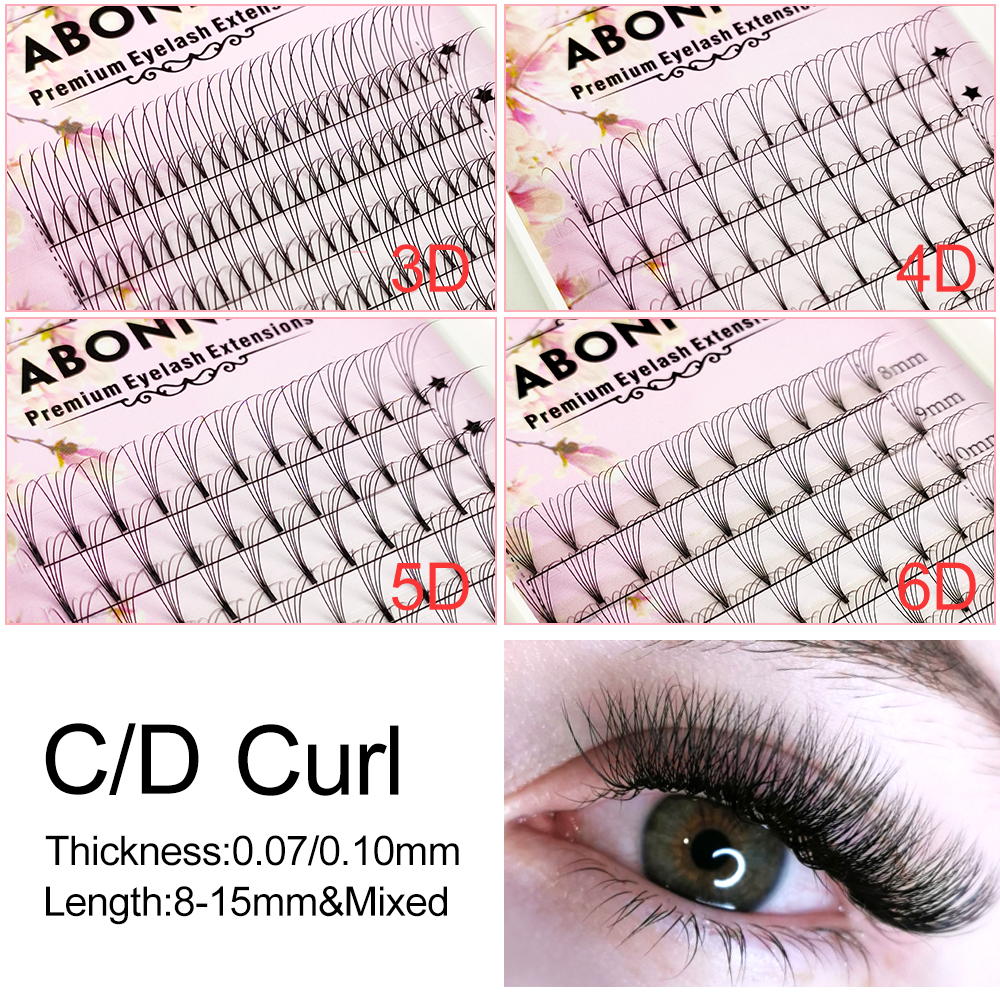 Abonnie 6D Narrow Fan Premade  - Eyelash Extension Japan recension och pris