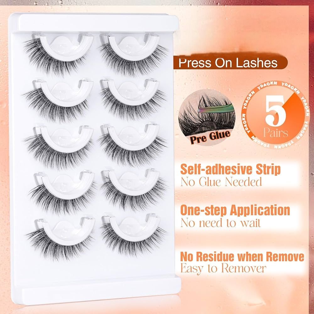 Pre Glued Self Adhesive Eyelas - Eyelash Extension Cat Eye Wispy recension och pris
