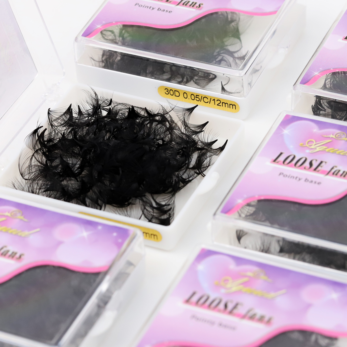AGUUD 7mm Thin Pointy Base Rus - Faux Mink Lash recension och pris