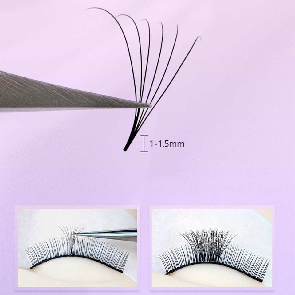 AGUUD 7mm Thin Pointy Base Rus - Faux Mink Lash recension och pris