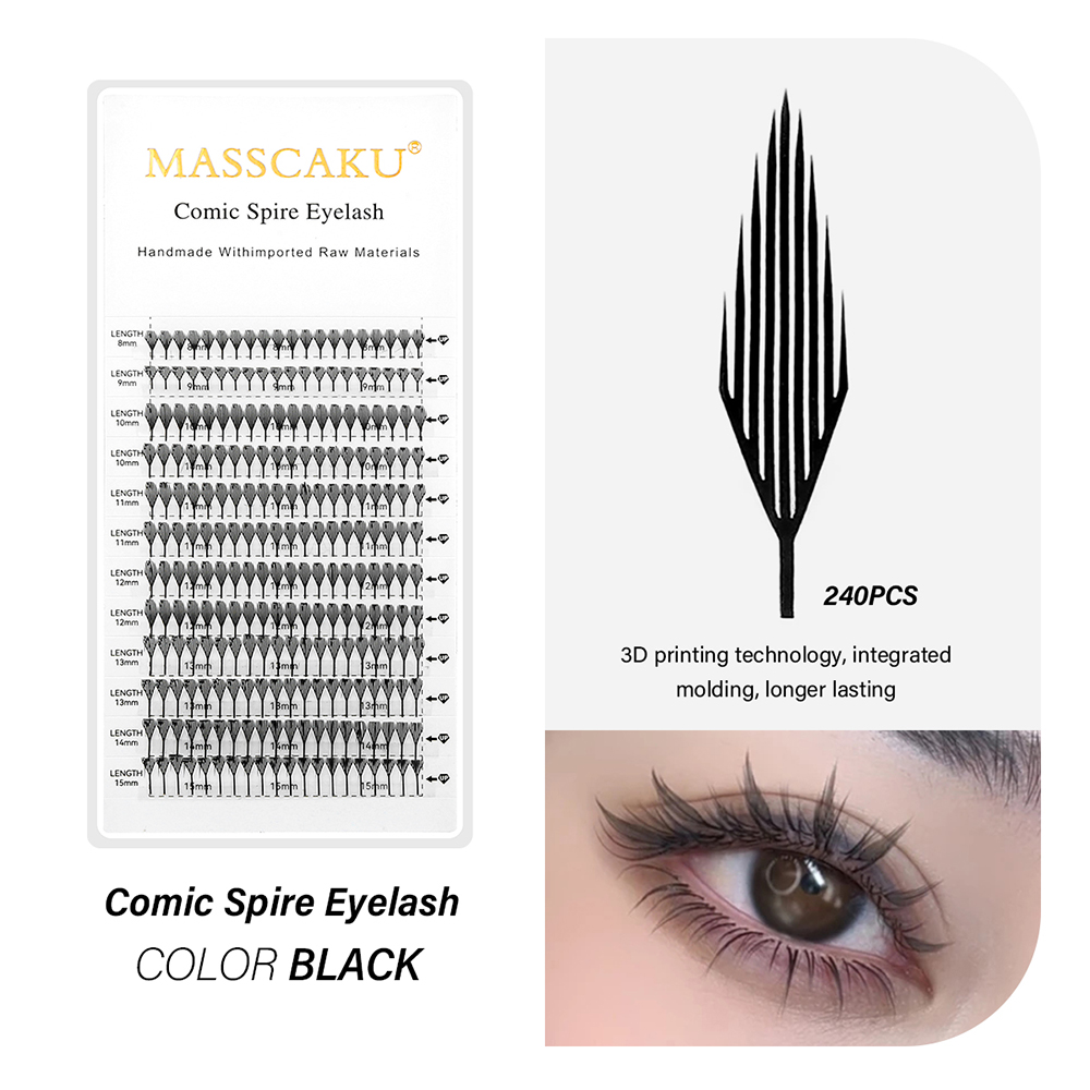 Hot Sale MASSCAKU Faux Mink Fe - Eyelash Extension Anime Style recension och pris
