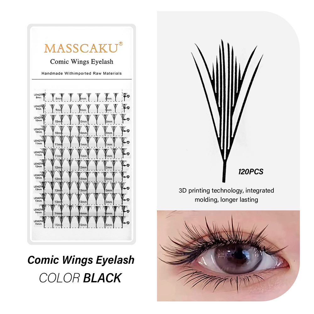 Hot Sale MASSCAKU Faux Mink Fe - Eyelash Extension Anime Style recension och pris