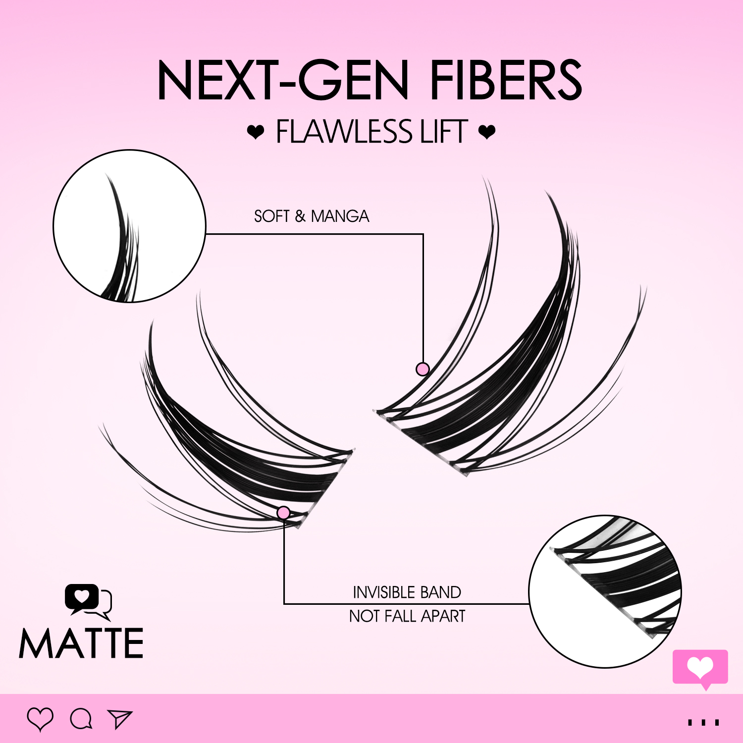 QIUNING Lash Clusters Manga La - Eyelash Extension Wet Look recension och pris