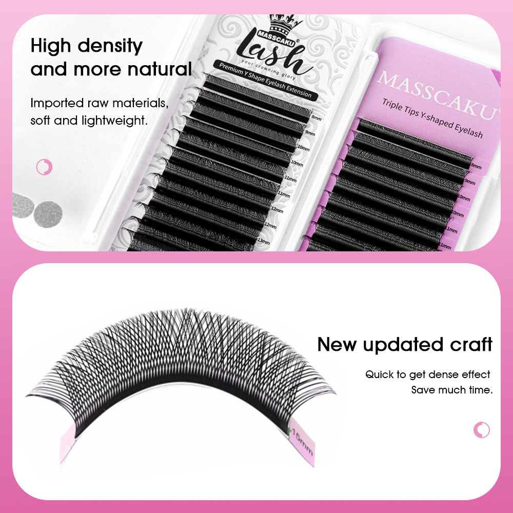 MASSCAKU Hot Selling Natural P - Lash Fan Volume recension och pris