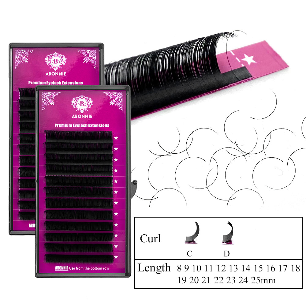 Abonnie B Curl 8-15mm Faux Ind - Eyelash Extension Natural Classic recension och pris
