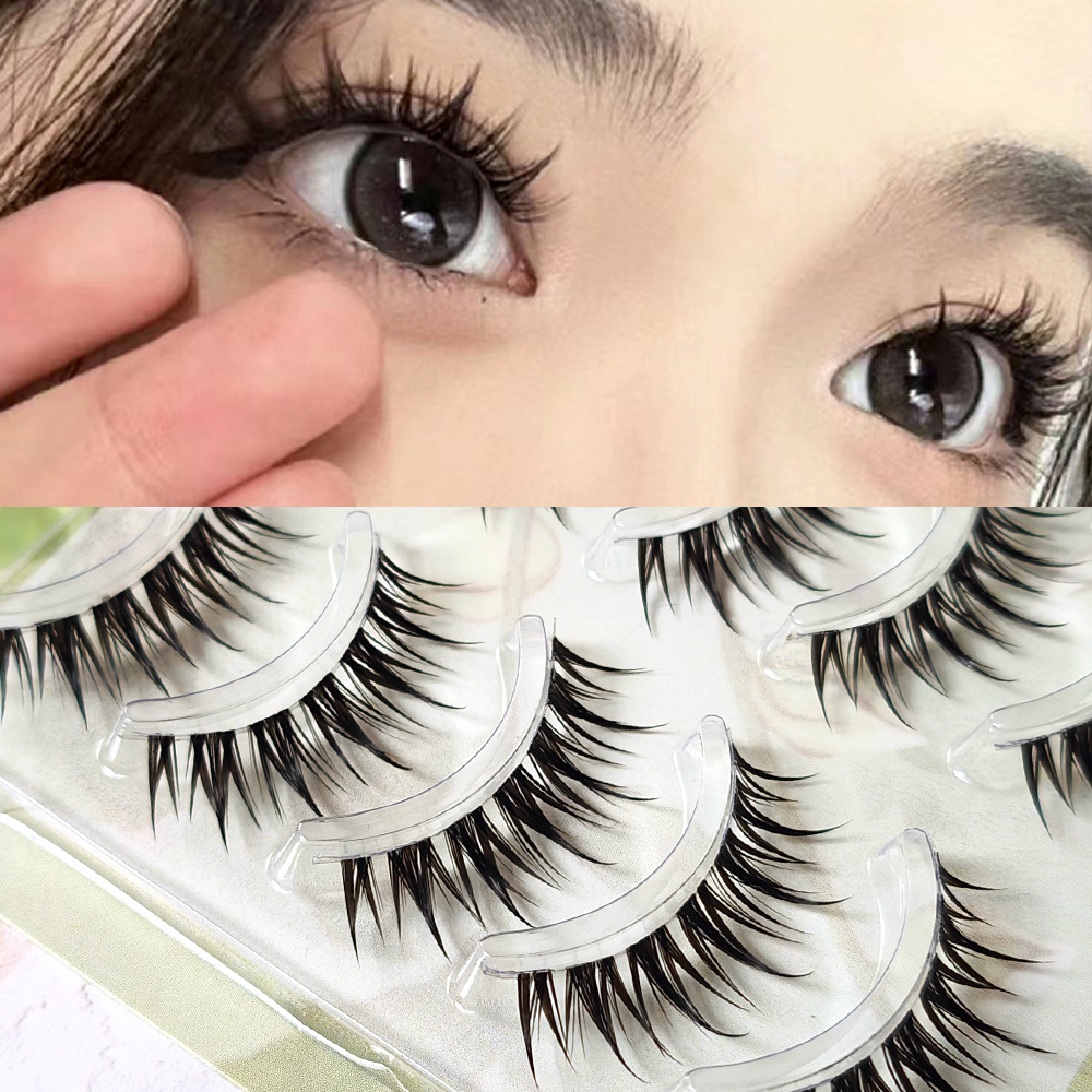 5 Pairs Natural Cat Eye False  - Eyelash Extension Cat Eye Wispy recension och pris