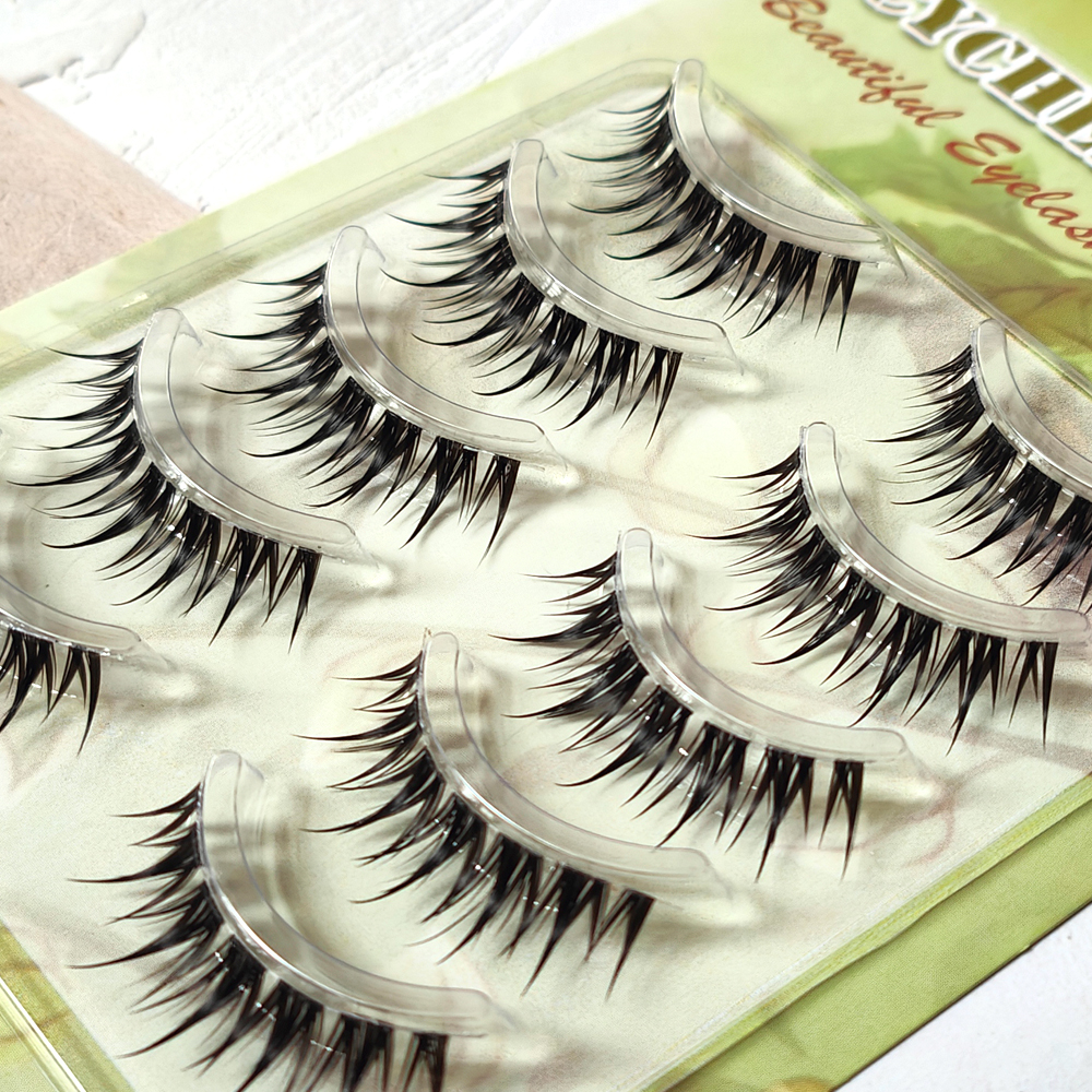 5 Pairs Natural Cat Eye False  - Eyelash Extension Cat Eye Wispy recension och pris