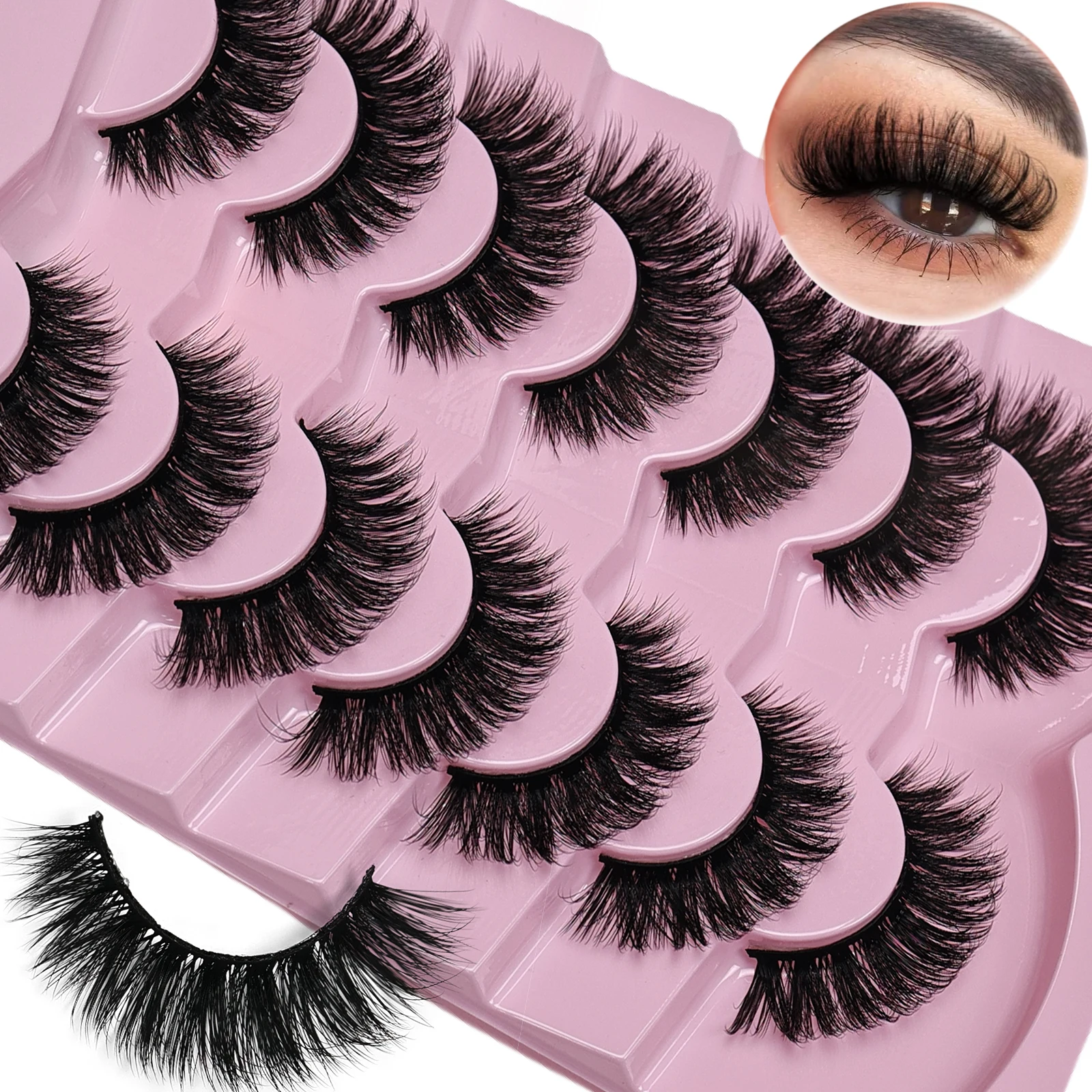 7 Pairs Cat Eye Lashes Volume  - Eyelash Extension Cat Eye Wispy recension och pris
