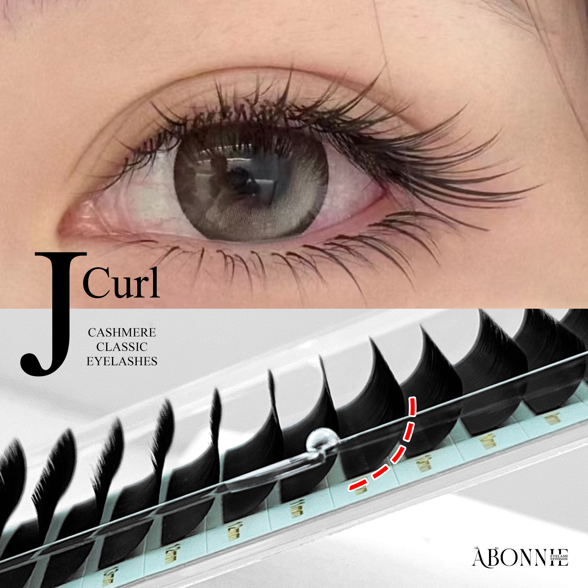 Abonnie J Curl Cashmere Lashes - Eyelash Extension Natural Classic recension och pris
