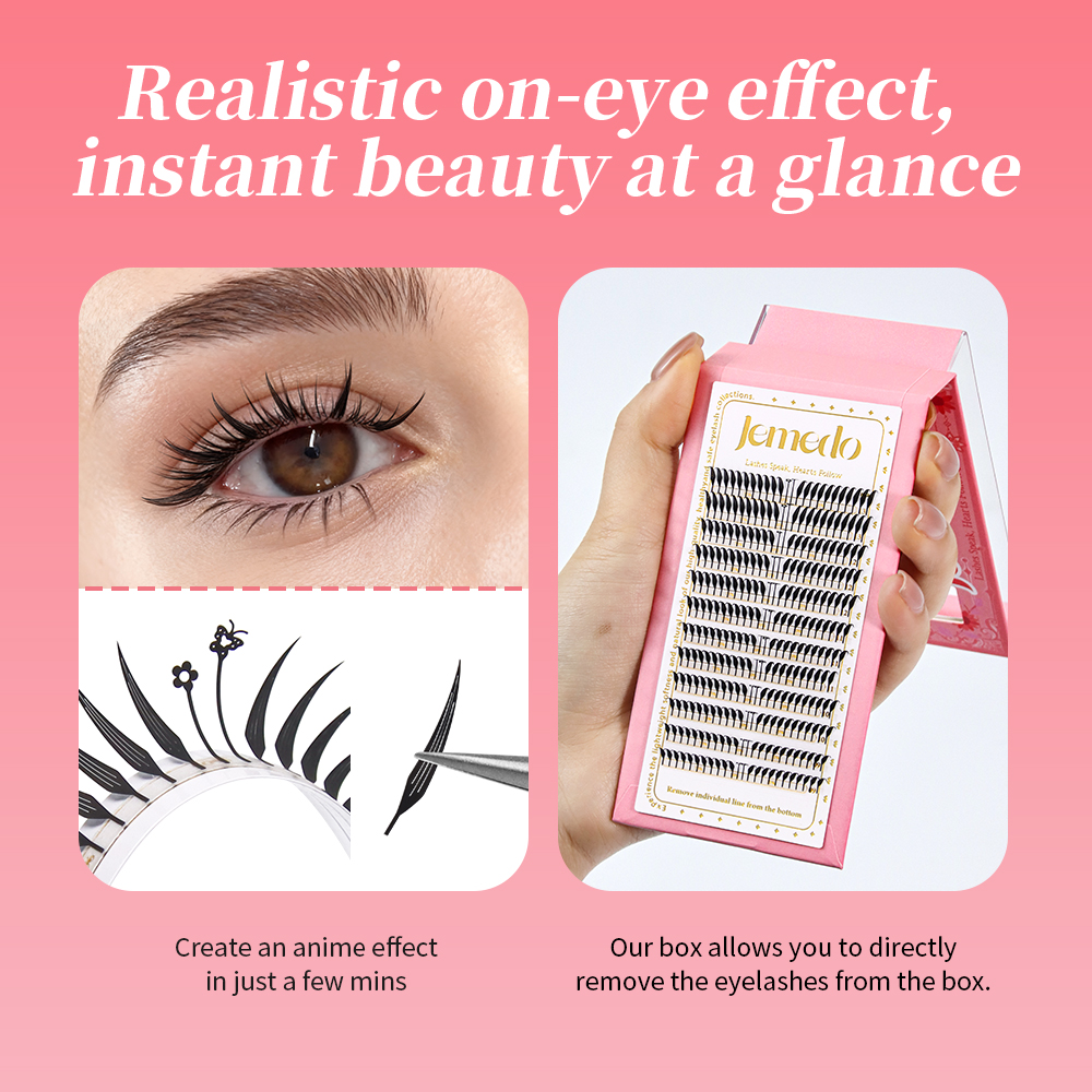 JEMEDO Comic Eyelashes Narrow  - Eyelash Extension Anime Style recension och pris