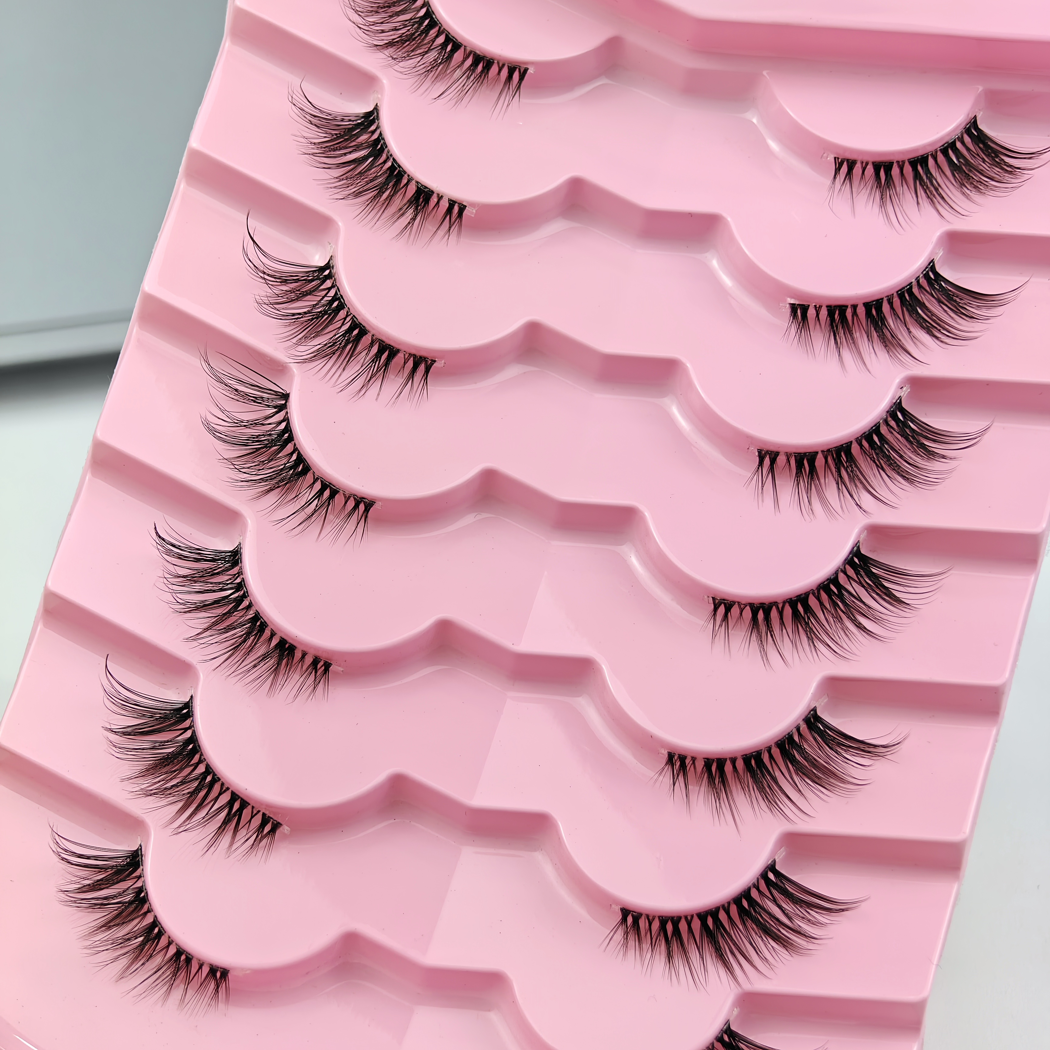 7 Pairs Half Lashes With Clear - Eyelash Extension Cat Eye Wispy recension och pris