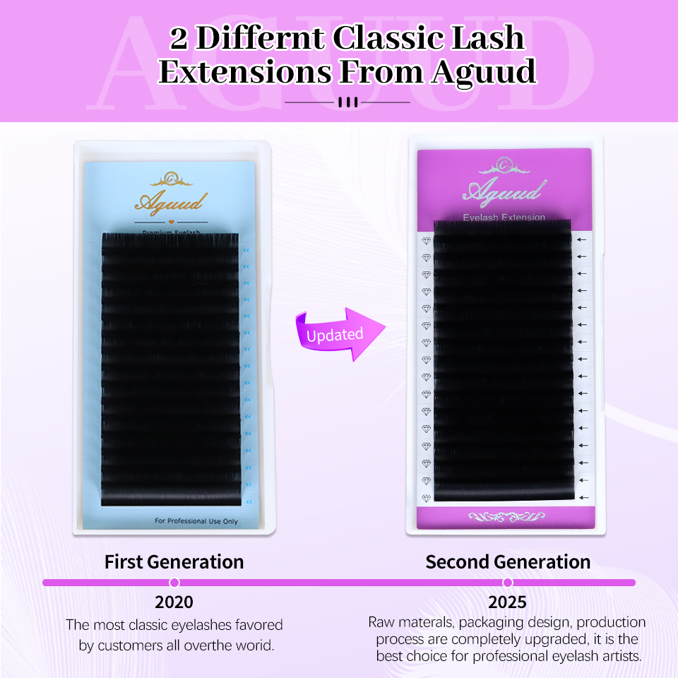 AGUUD 5 trays/lot NEW Super Ma - Eyelash Extension Natural Classic recension och pris