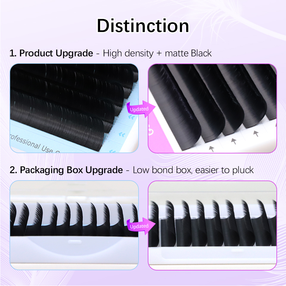 AGUUD 5 trays/lot NEW Super Ma - Eyelash Extension Natural Classic recension och pris