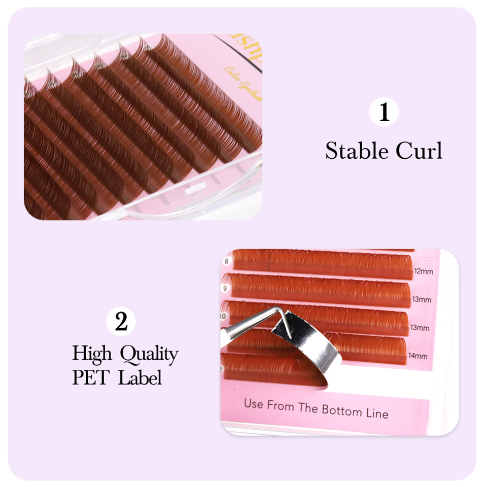 Cocoa Chocolate Brown Eyelashe - Eyelash Extension Natural Classic recension och pris