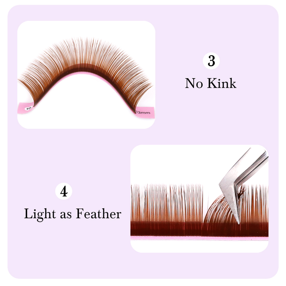 Cocoa Chocolate Brown Eyelashe - Eyelash Extension Natural Classic recension och pris