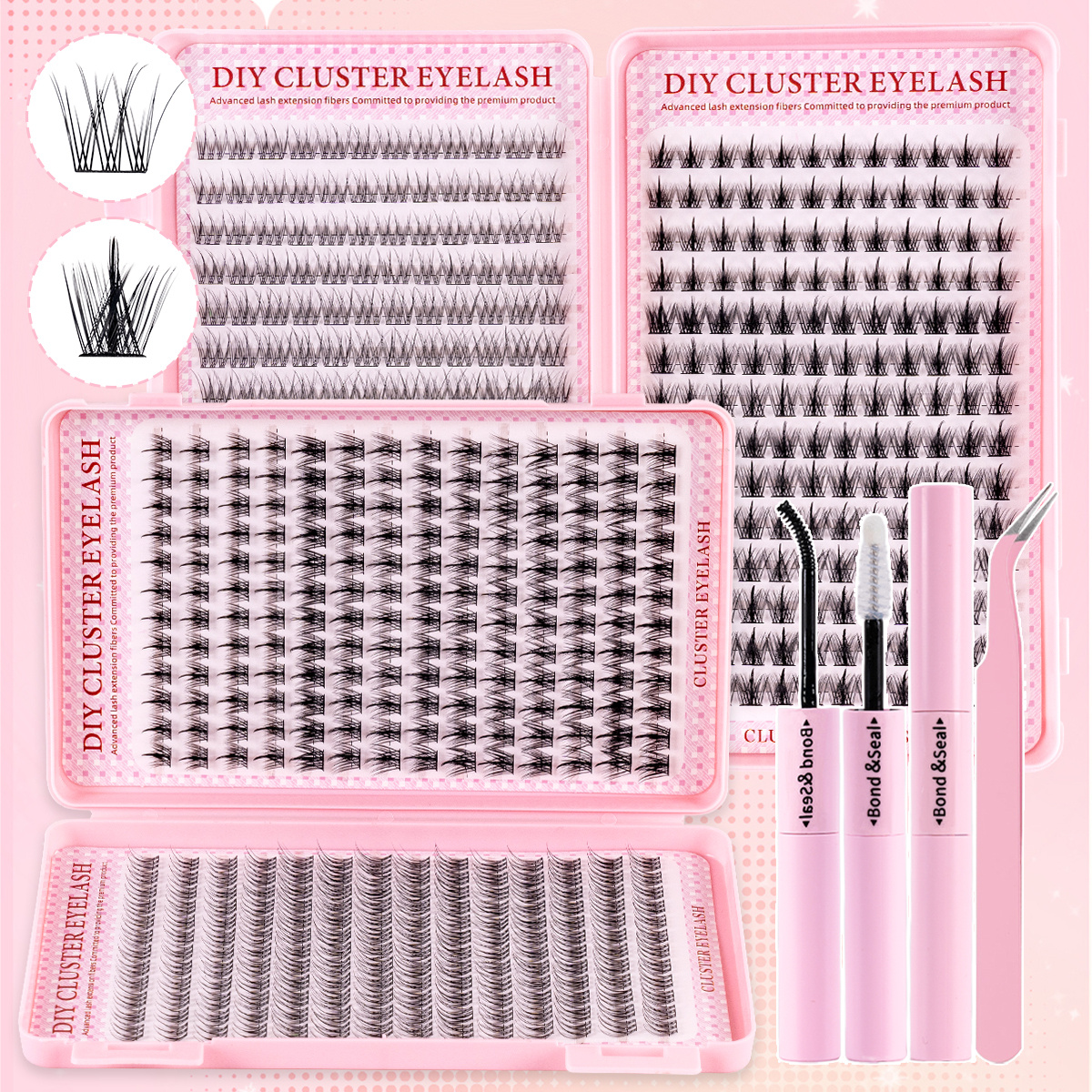 336Pcs Natural Eyelash Kit - C - Eyelash Extension Anime Style recension och pris